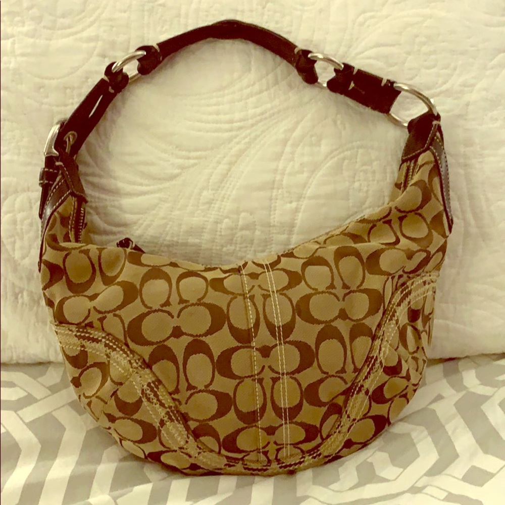 Coach signature hobo bag